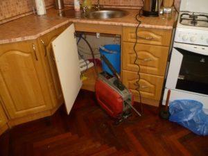 Прочистка канализации на кухни